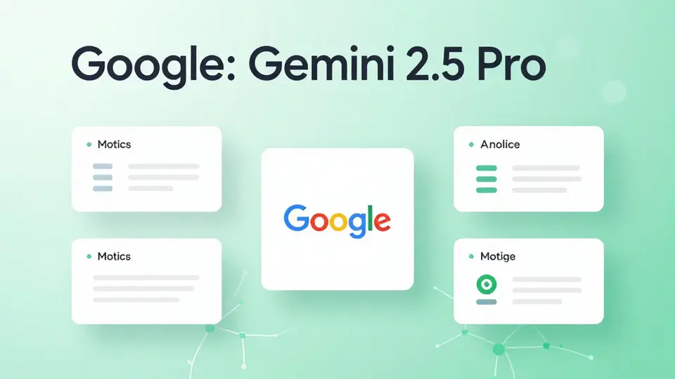 Gemini 系列 · Google: Gemini 2.5 Pro 配图