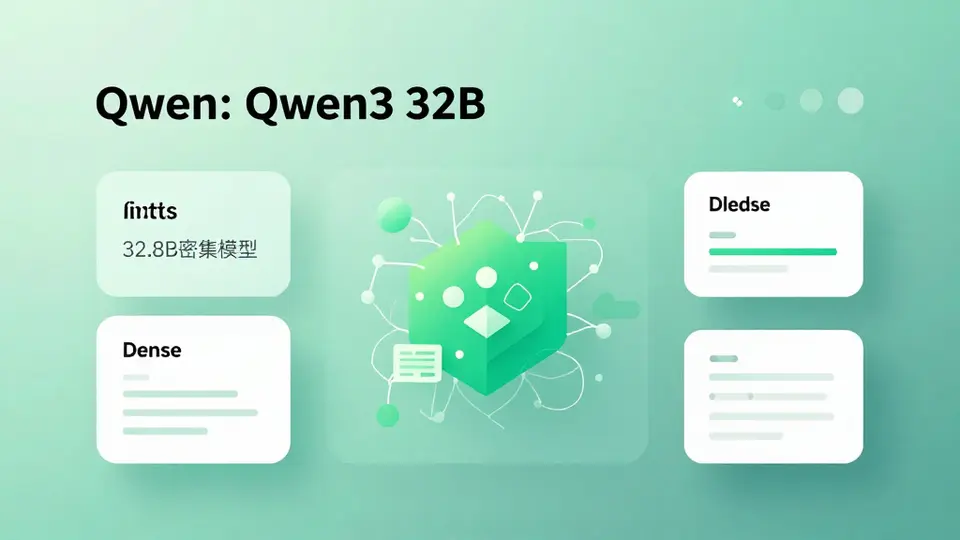 通义千问 · Qwen: Qwen3 32B 配图